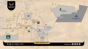 دوبلكس بمساحة 192 متر مربع كمبوند اريا صبور مستقبل سيتي