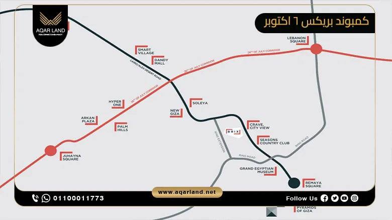 موقع كمبوند بريكس 6 اكتوبر