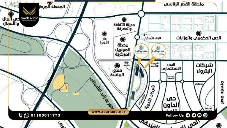 Location of Lafayette Mall New Capital