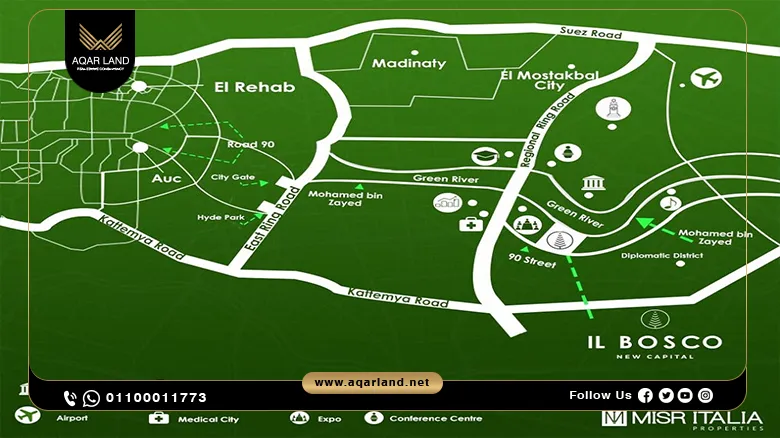 Location of IL Bosco New Capital