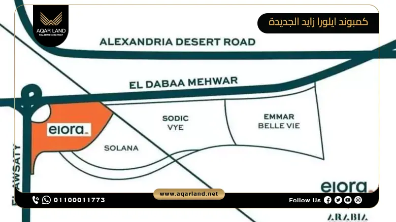 كمبوند ايلورا زايد الجديدة Elora New Zayed Compound شركة ارابيا للتطوير العقاري