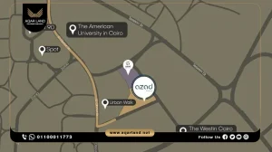 شقة بمساحة 166 متر مربع كمبوند ازاد فيوز القاهرة الجديدة