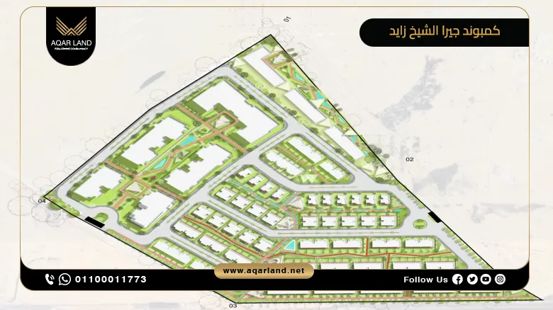 كمبوند جيرا الشيخ زايد Jeera Compound Sheikh Zayed بمقدم 5%