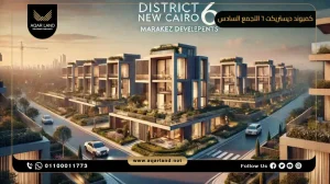 تاون هاوس بمساحة 216 متر مربع كمبوند ديستريكت 6 التجمع السادس