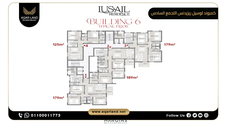 كمبوند لوسيل ريزيدنس التجمع السادس Compound Lusail New Cairo شركة مارجينز للتطوير العقاري