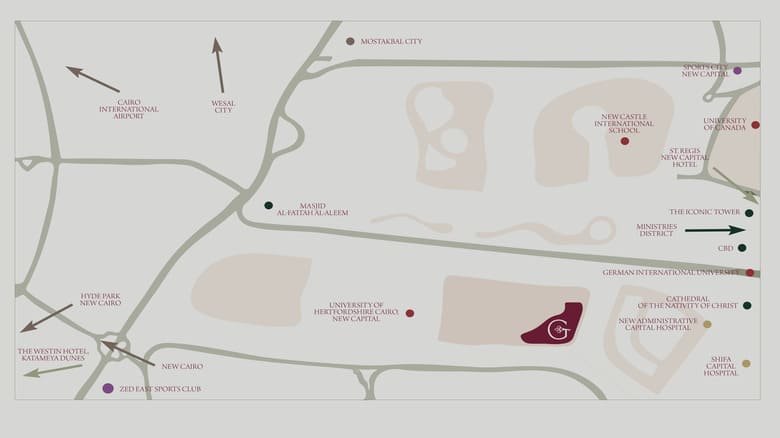 Granville New Capital Compound By Founders | 12 Years 4 Location of Granville New Capital