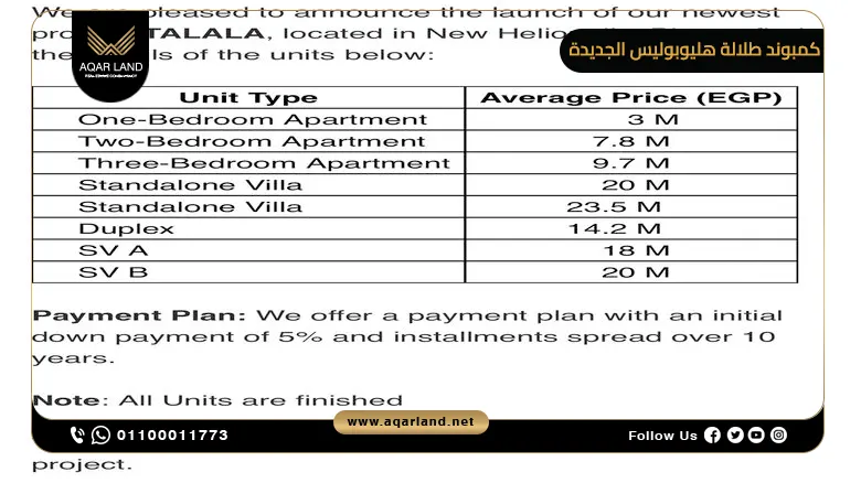 كمبوند طلالة هليوبوليس الجديدة Talala New Heliopolis