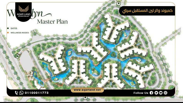 التصميم المعماري في واتر لين القاهرة الجديدة Waterlyn