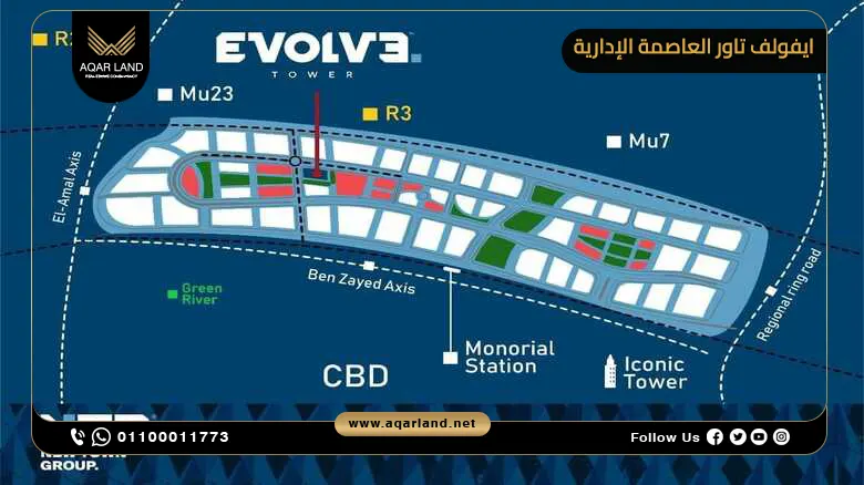 موقع مول ايفولف تاور العاصمة الإدارية