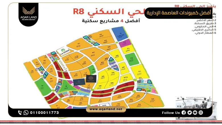 أفضل كمبوندات الحي السكني الثامن R8