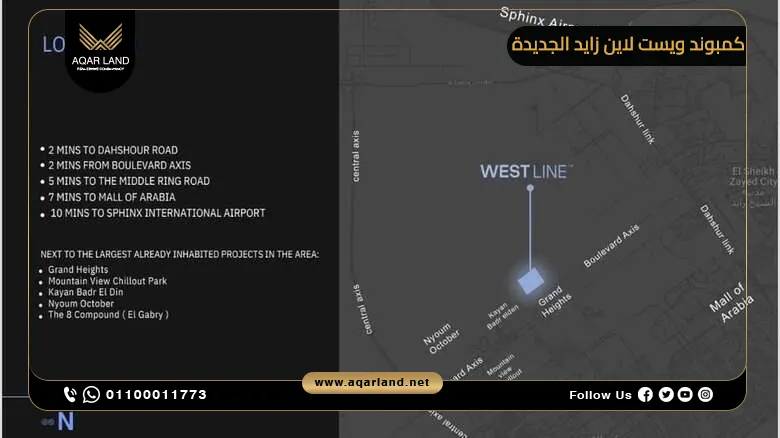موقع كمبوند ويست لاين زايد الجديدة ومميزاته