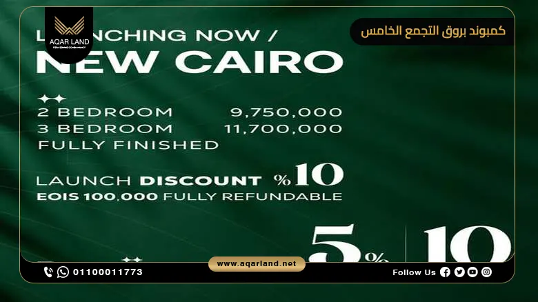 أنواع الوحدات في كمبوند بروق أنواع الوحدات في كمبوند بروق