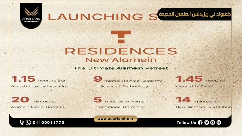 موقع كمبوند تي ريزيدنس العلمين الجديدة موقع كمبوند تي ريزيدنس العلمين الجديدة