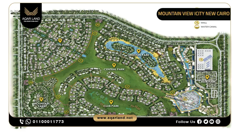 Areas and Spaces of Mountain View ICity New Cairo