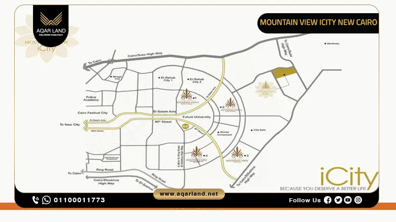 Mountain View ICity New Cairo Location
