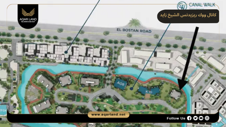 كانال ووك ريزيدنس الشيخ زايد 2026 Canal Walk Residence El Sheikh Zayed 2 موقع مشروع كانال ووك أركان بالم