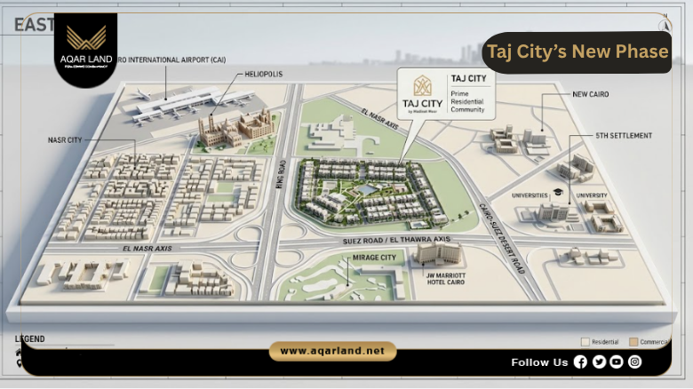 Taj City's New Phase by Madinet Masr 2026 1 location taj city new phase madinet masr