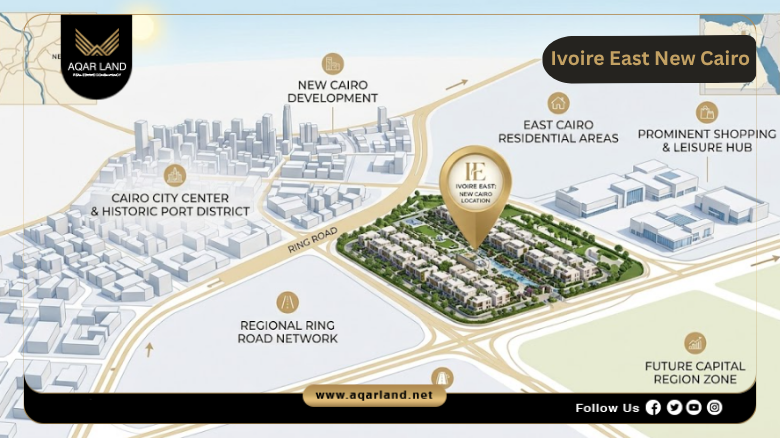 Ivoire East New Cairo Compound by PRE Group 2026 1 location ivoire east pre